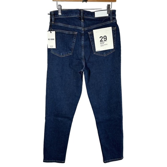 RE/DONE The 90s High Rise Ankle Crop in Dark Rinse Size 29 - Picture 2 of 11